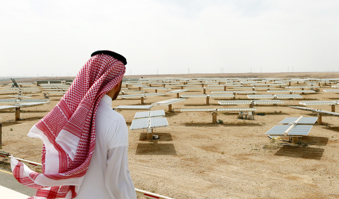 A solar plant in Uyayna, north of Riyadh, Saudi Arabia. (Reuters)