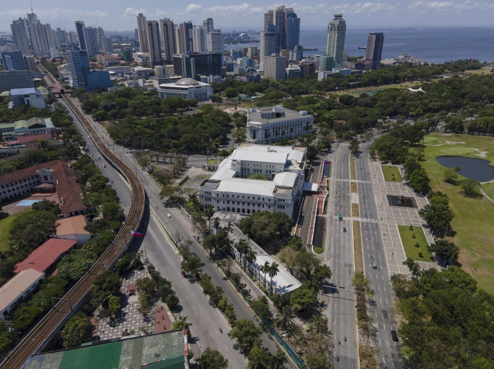 President Rodrigo Duterte is expected to announce quarantine restrictions for the capital region, the Philippines’ coronavirus hotspot, for April. (AP)