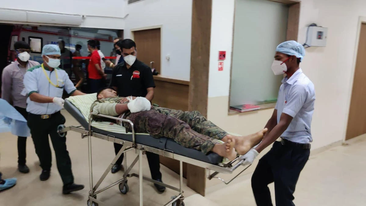 Some 2,000 security personnel were on the hunt for a Maoist rebel leader when they were ambushed, a police officer said. (AP)