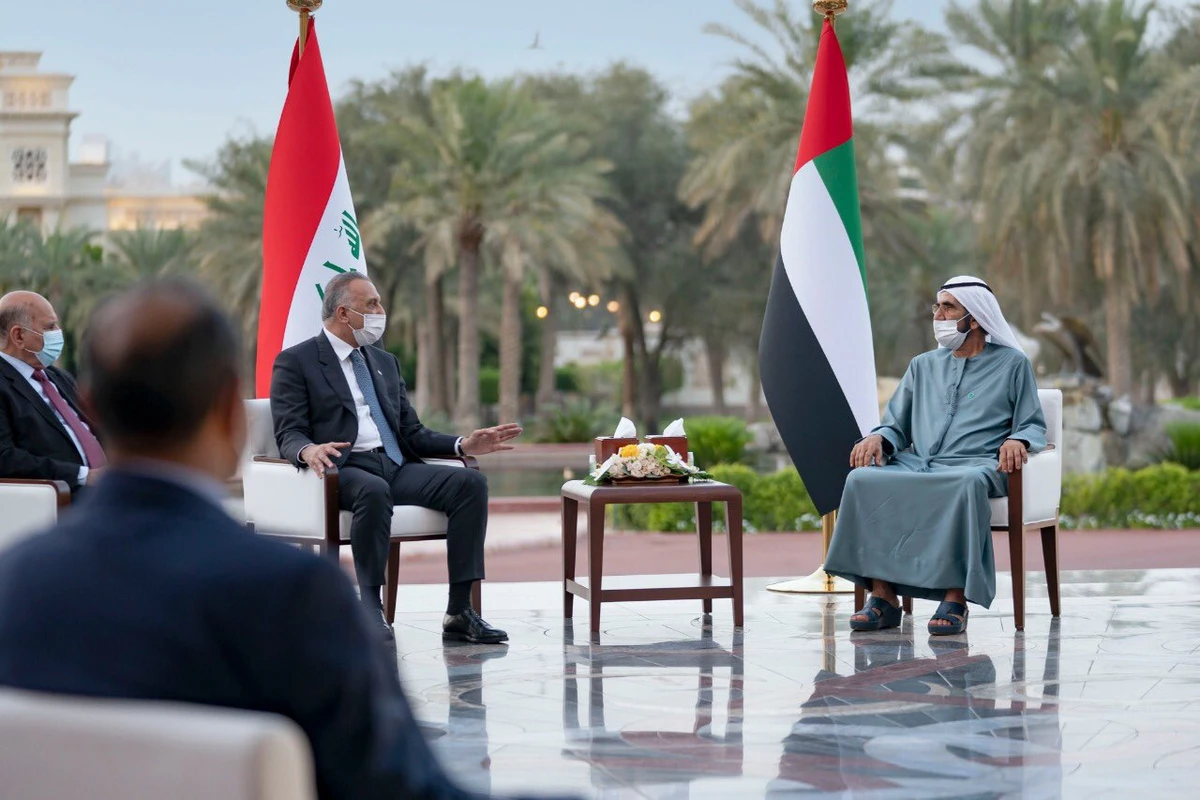 Iraqi premier Mustafa Al-Khadimi visited the UAE on Sunday. (Dubai Media Office)