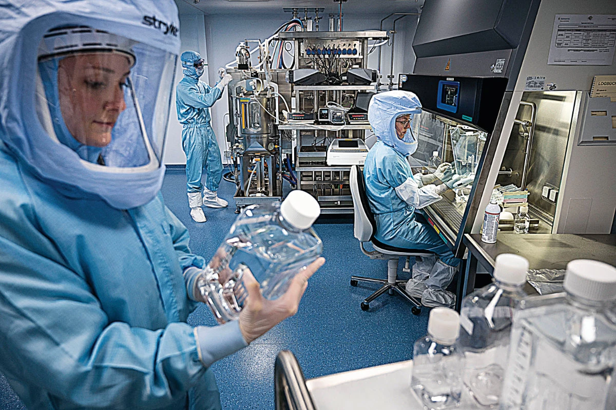 BioNTech is a biotechnology company which manufactures active immunotherapies for patient-specific approaches to the treatment of diseases. (AFP)