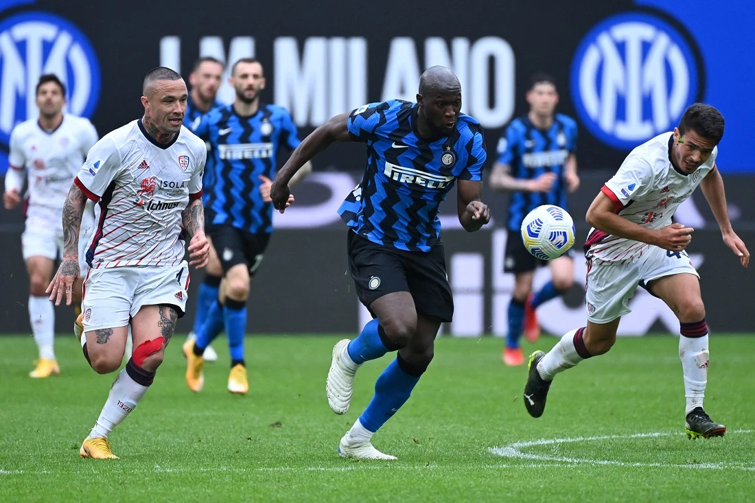 Inter are 11 points clear of second-placed AC Milan who won 3-1 at Parma on Saturday, as a first title since 2010 beckons for Antonio Conte’s side with eight game left to play. (File/AFP)