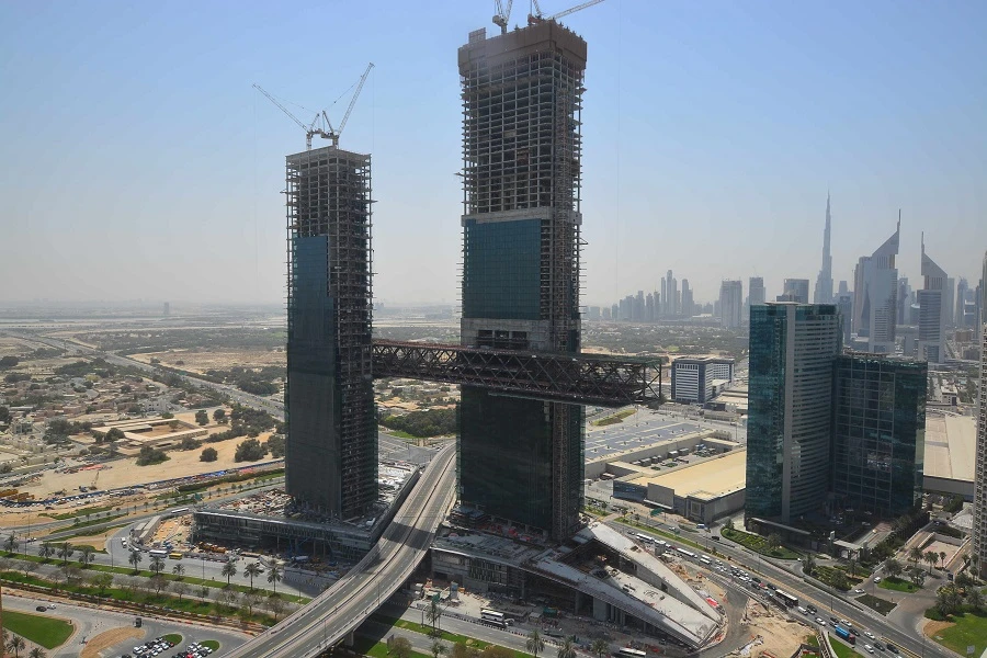 Standing 304 meters tall, it is connected to neighboring Tower B via a 225 meter sky bridge known as ‘The Link’. (Supplied)