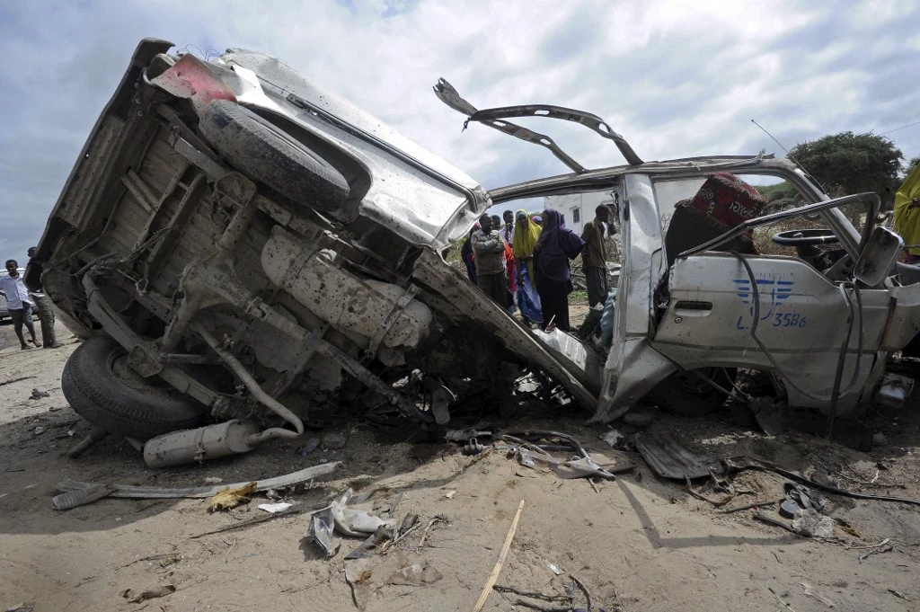 Fifteen people died when the minibus they were travelling in ran over a landmine on the outskirts of Mogadishu. (File/AFP)