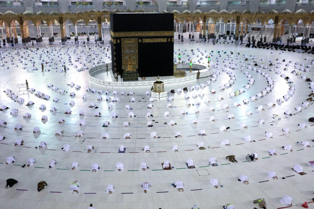 Pilgrims are required to observe social distancing, among others, when performing their rituals including prayers at the Kaaba in the Grand Mosque of Makkah. (AFP file photo)