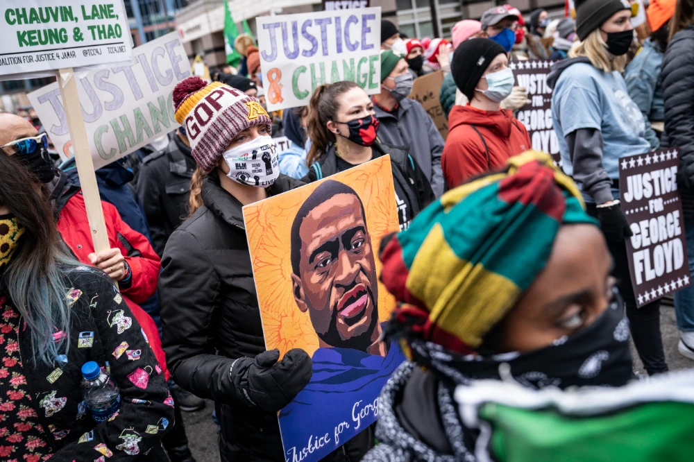 Floyd’s death sparked widespread protests across the US by members of the Black Lives Matter movement, some of which turned violent. (AP)
