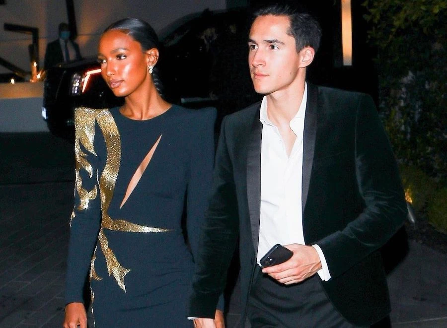 Jasmine Tookes wearing Zuhair Murad to attend the Oscars 2021 after-party. Instagram
