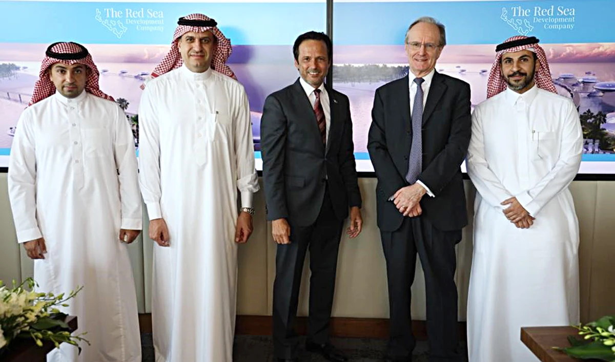 TRSDC CEO John Pagano and David Dew, managing director of SABB, and others.