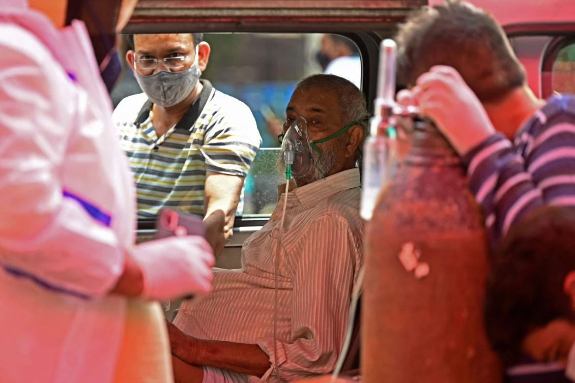 India is facing an ‘unprecedented’ second coronavirus surge that have pushed the health system close to collapse, causing the acute shortages of oxygen and other hospital supplies. (AFP)