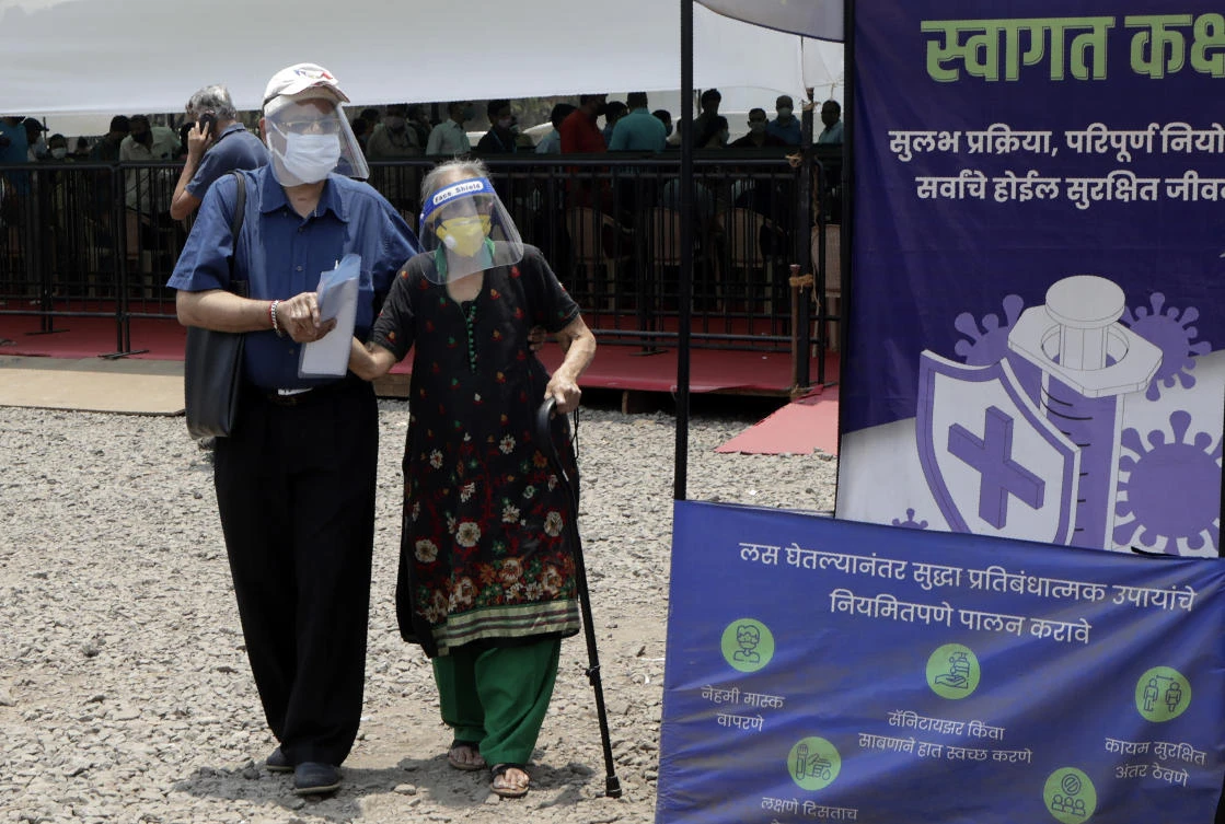 Only about 9 percent of India’s 1.4 billion people have received a vaccine dose since January. (AP)