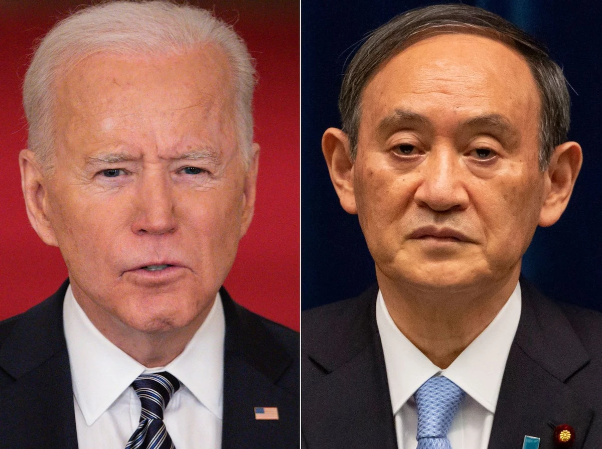 Biden will host Suga in Washington on April 16, the US administration said on April 2, 2021. (File/AFP)