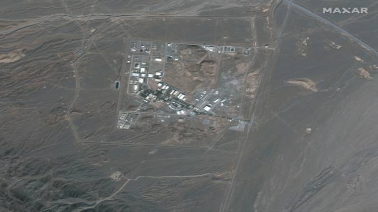 A satellite image shows the Natanz Nuclear Facility in Isfahan, Iran, October 21, 2020. (Maxar/Reuters)