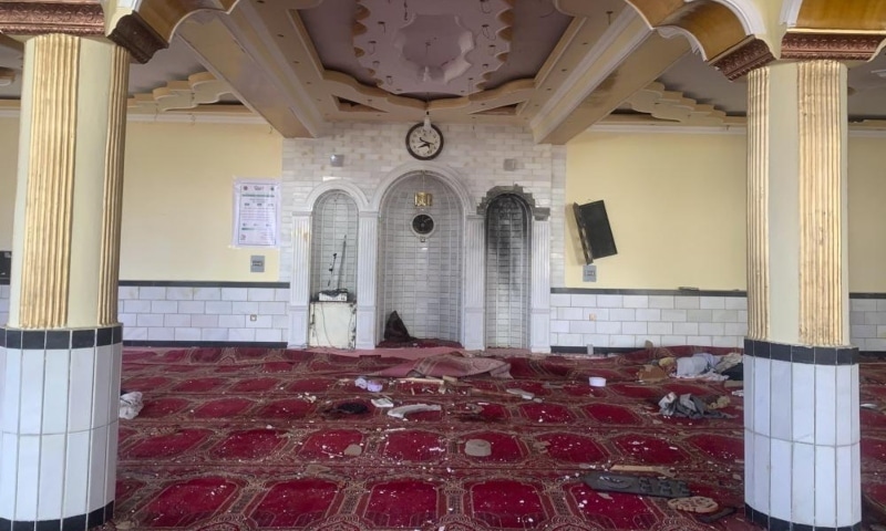 The interior of a mosque after a bomb explosion in the Shakar Dara district of Kabul, Afghanistan, May 14, 2021. (AP Photo)