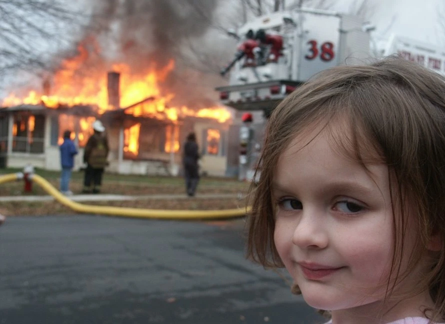 The disaster gilr meme was sold by Zoe Roth as a non-fungible token. (Supplied)