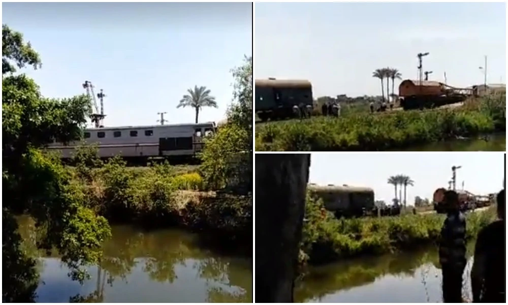 Train derails in northern Egypt