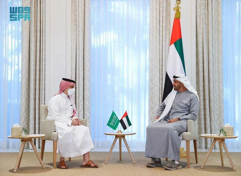 Abu Dhabi crown prince receives Saudi FM