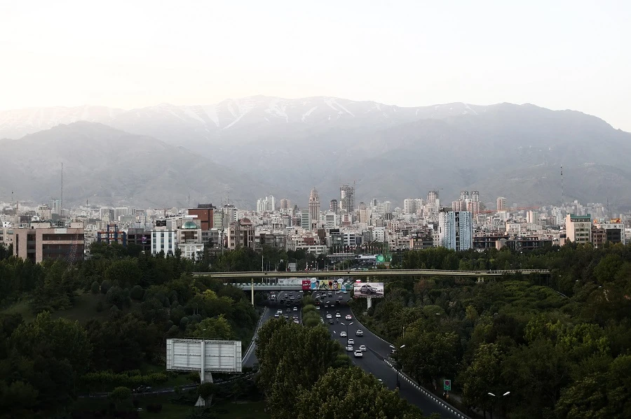 A picture taken on May 18, 2017 shows the skyline of northern Tehran from the "Nature" bridge in the capital Tehran on the eve of the presidential elections. (File/AFP)