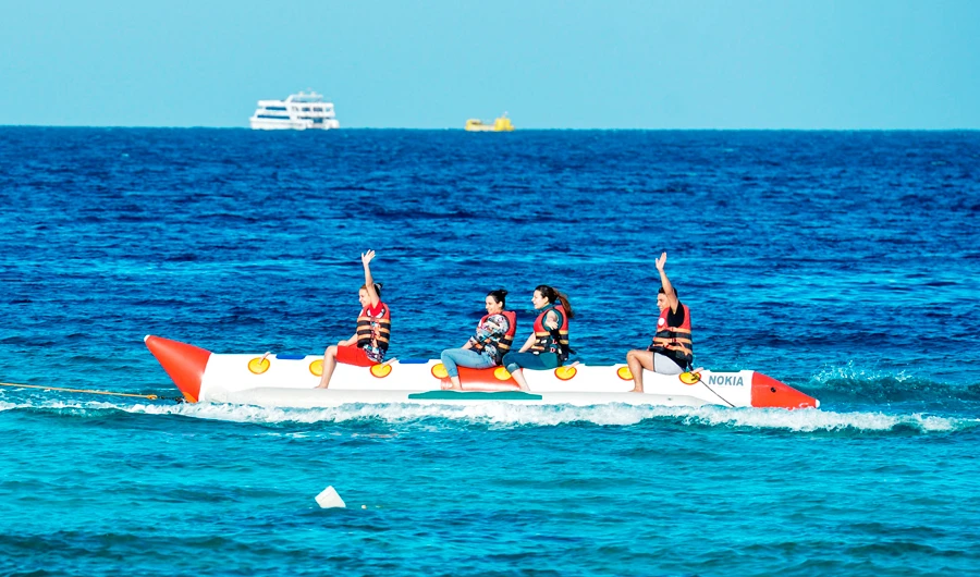 Tourists ride a banana boat in Egypt's Red Sea resort of Hurghada. (AFP file photo)