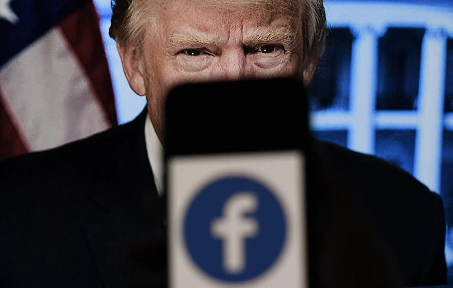 Facebook's independent oversight board was set for a momentous decision on the platform's ban of former US president Donald Trump. (AFP)