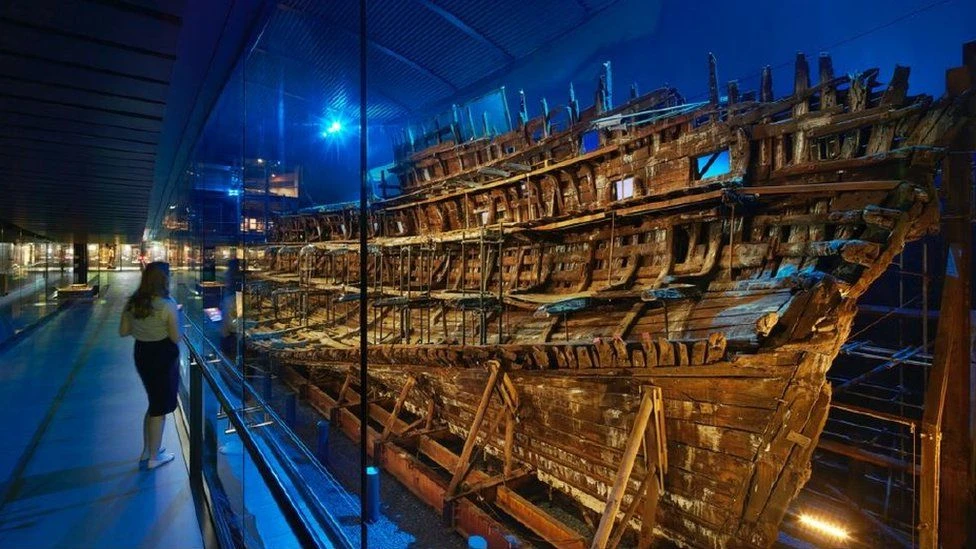The Tudor ship sank in battle in 1545 and was raised from the Solent in 1982. (Mary Rose Trust)