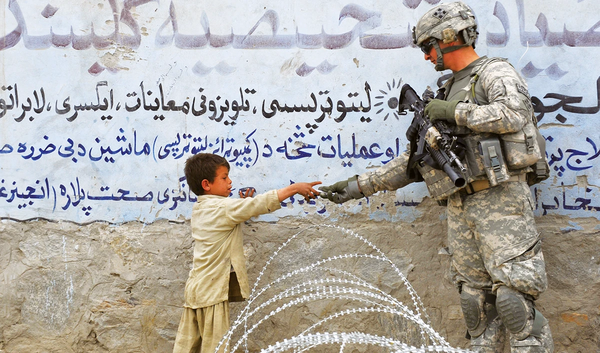 Thousands of civilians have fled their homes in southern Afghanistan to escape violent attacks following the withdrawal of US forces from a military base in the area. (AFP)