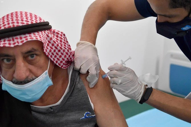 All workers attending a workplace in Saudi Arabia will be required to have received a COVID-19 vaccination, it was announced on Friday. (SPA/File Photo)
