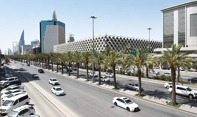 A photo taken on June 6, 2017 shows a general view of the King Fahad street in the Saudi capital Riyadh. (AFP/ File)