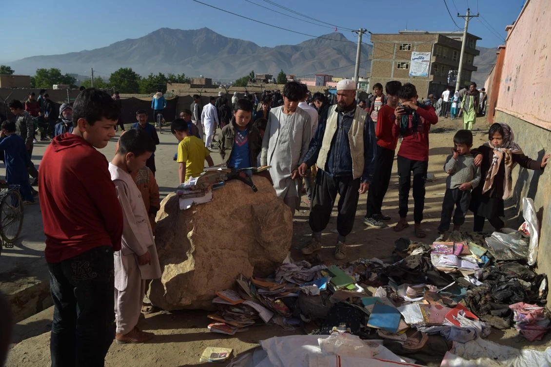 A series of explosions targeted the Sayed Al-Shuhada girls school in Dash-e-Barchi, a west Kabul suburb populated mostly by Hazara Shiites. (AFP)