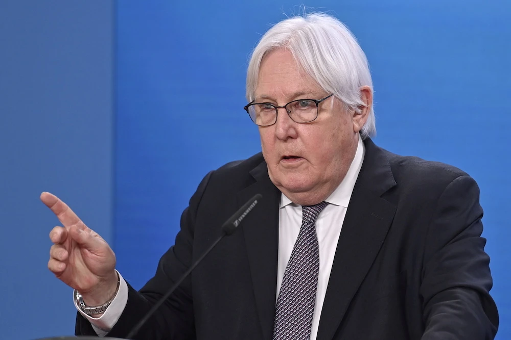 Martin Griffiths called on the Houthis to immediately halt its Marib offensive. (Reuters/File)