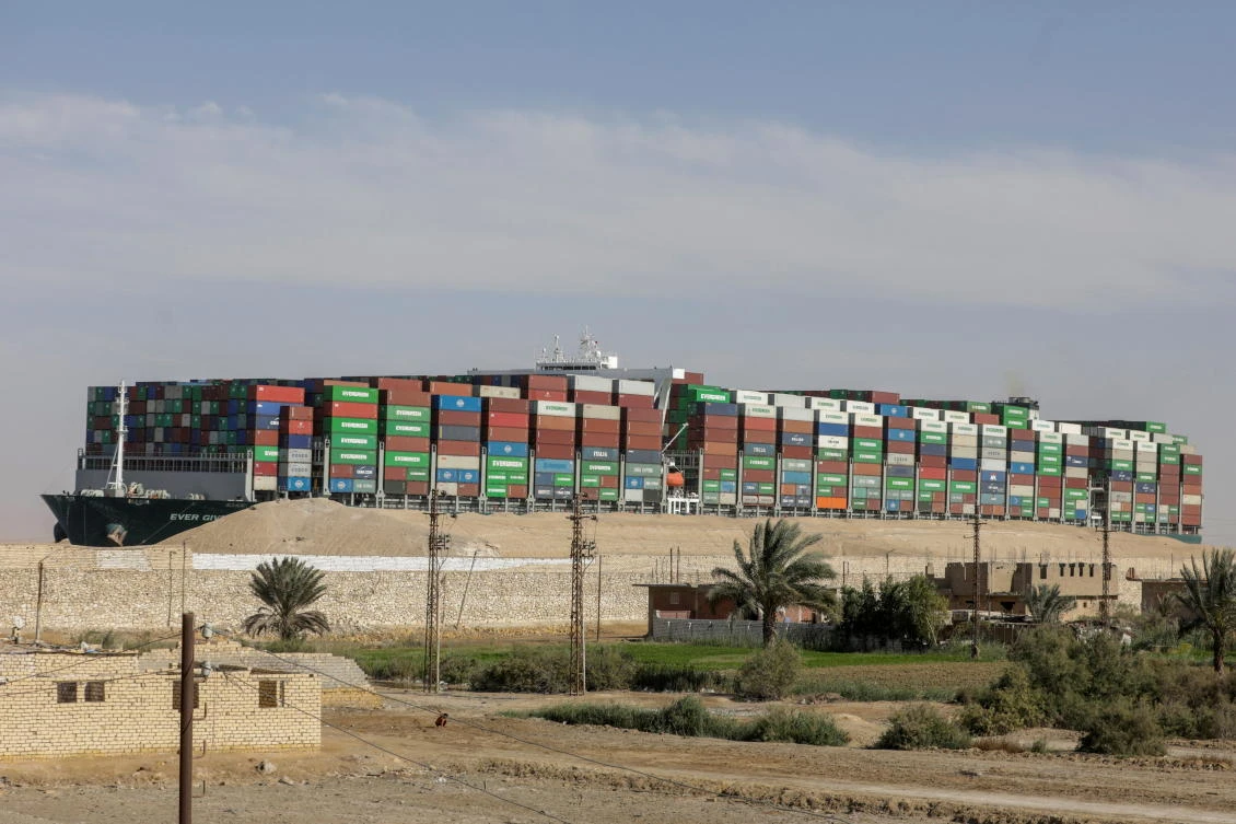 Suez Canal starts dredging work to extend double lane