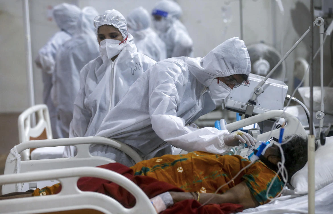 India has the second-highest caseload after the US with more than 24 million confirmed infections. (AP)