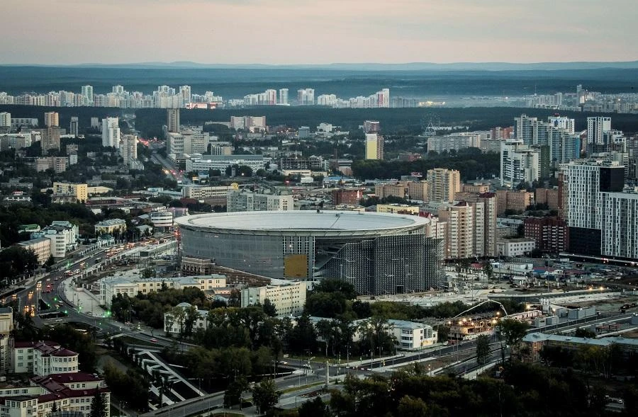 An general view taken on August 19, 2017 shows the the Yekaterinburg Arena in Yekaterinburg. (File/AFP)