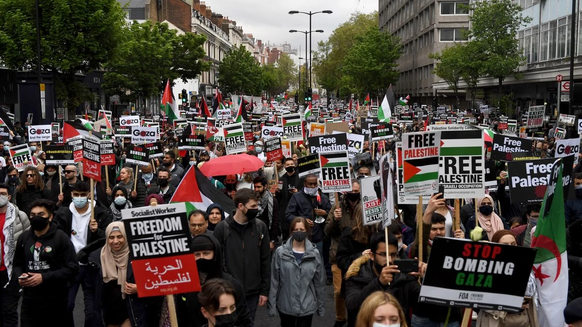 UK police arrest man after car driven into pro-Palestine protest