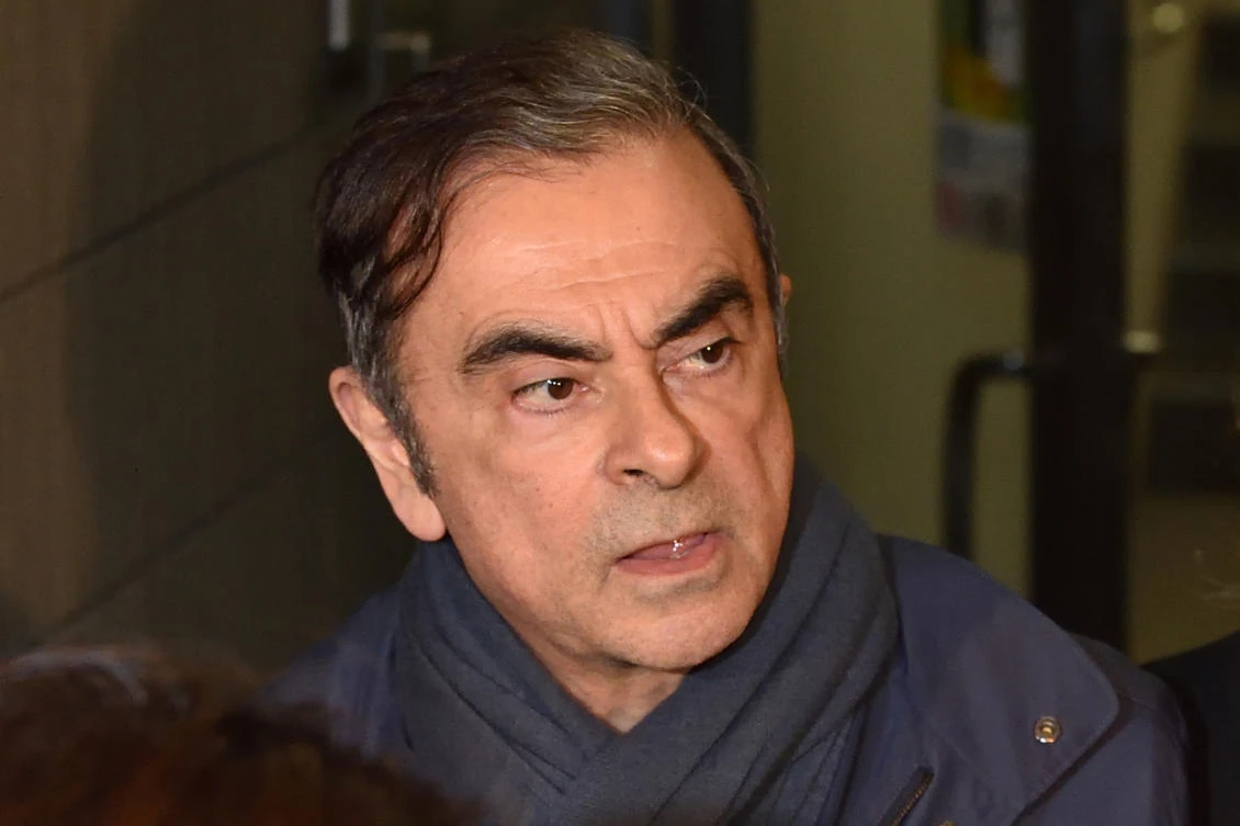 Former Nissan Chairman Carlos Ghosn leaves the office of his lawyer Junichiro Hironaka in Tokyo on April 3, 2019. (File/AFP)