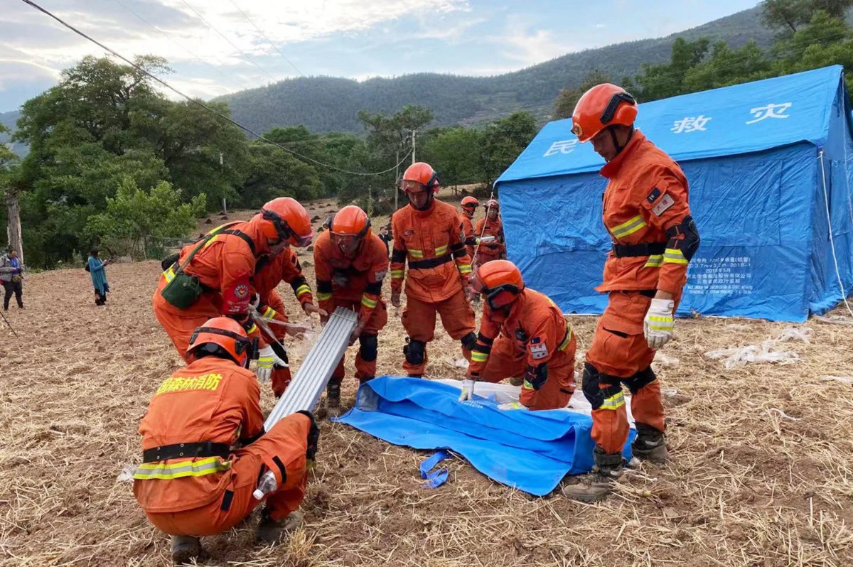 Magnitude 7.3 quake strikes central China hours after first one kills at least 3 in south