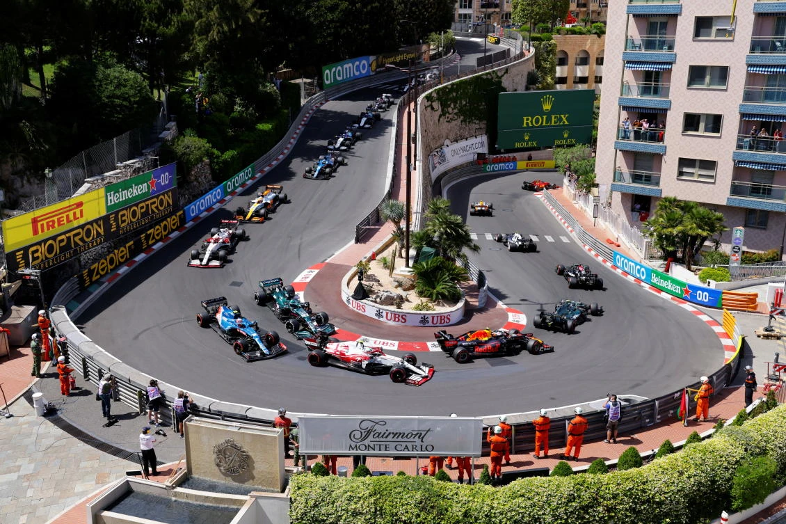 Close racing during the Monaco Grand Prix, which was won by Red Bull driver Max Verstappen. (Reuters)