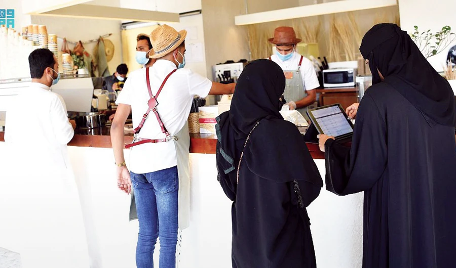 The recent surge in coffee shops has created jobs for young people in Jazan who, despite their age, have transformed into barista coffee makers and providers. (SPA)