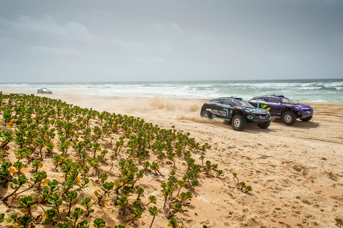 Action from the Ocean X Prix in Dakar, which was won by Rosberg X Racing. (Extreme E)