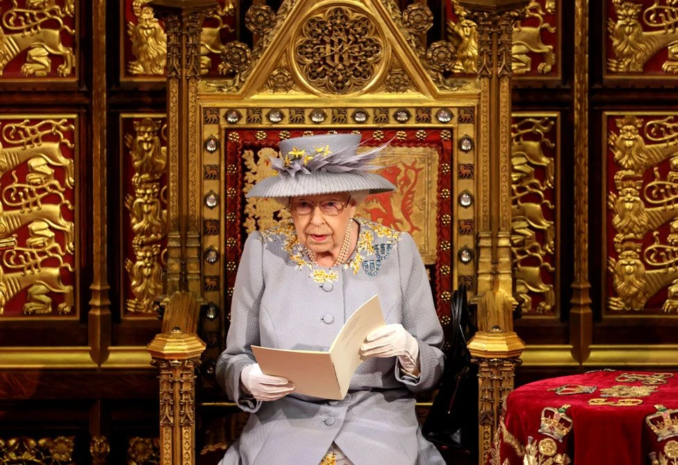 Queen Elizabeth II addresses parliament. (Getty Images)