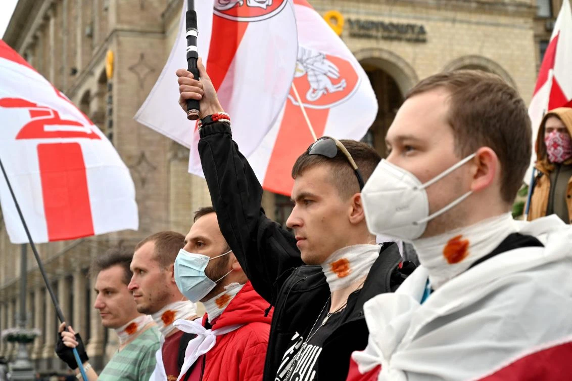 Belarus activist stabs himself in neck in court: rights group