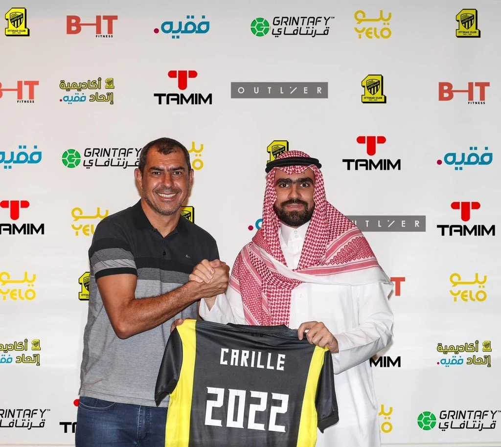 Fabio Carille after signing a one-year extension to his contract at Al-Ittihad. (Al-Ittihad FC)