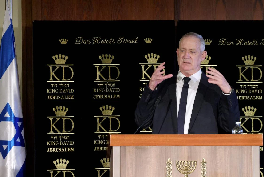 Israeli Defense Minister Benny Gantz was heading to the US for a one-day visit on Thursday. (File/AFP)