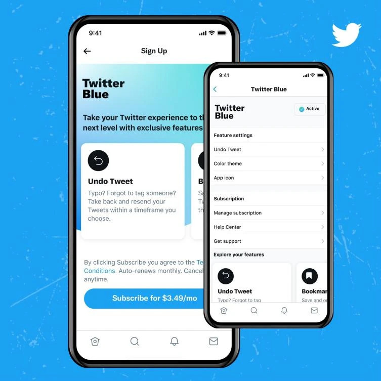 Twitter Blue will cost C$3.49 ($2.90) or A$4.49 ($3.48) per month in Canada and Australia respectively. (Twitter)