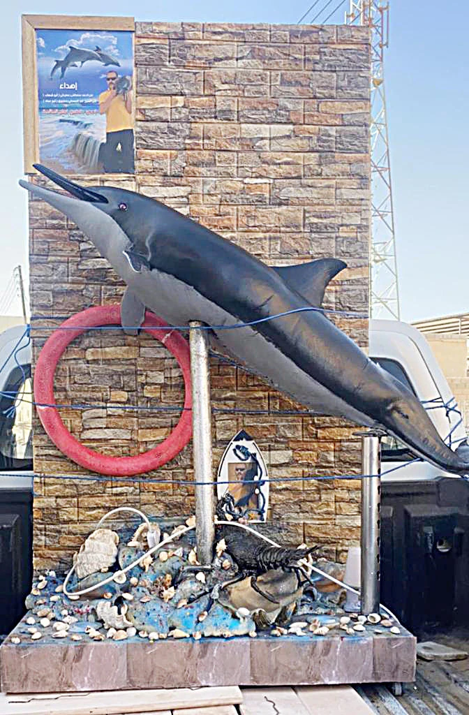 Saudi expert embalms 5 dolphins found dead on Red Sea shores