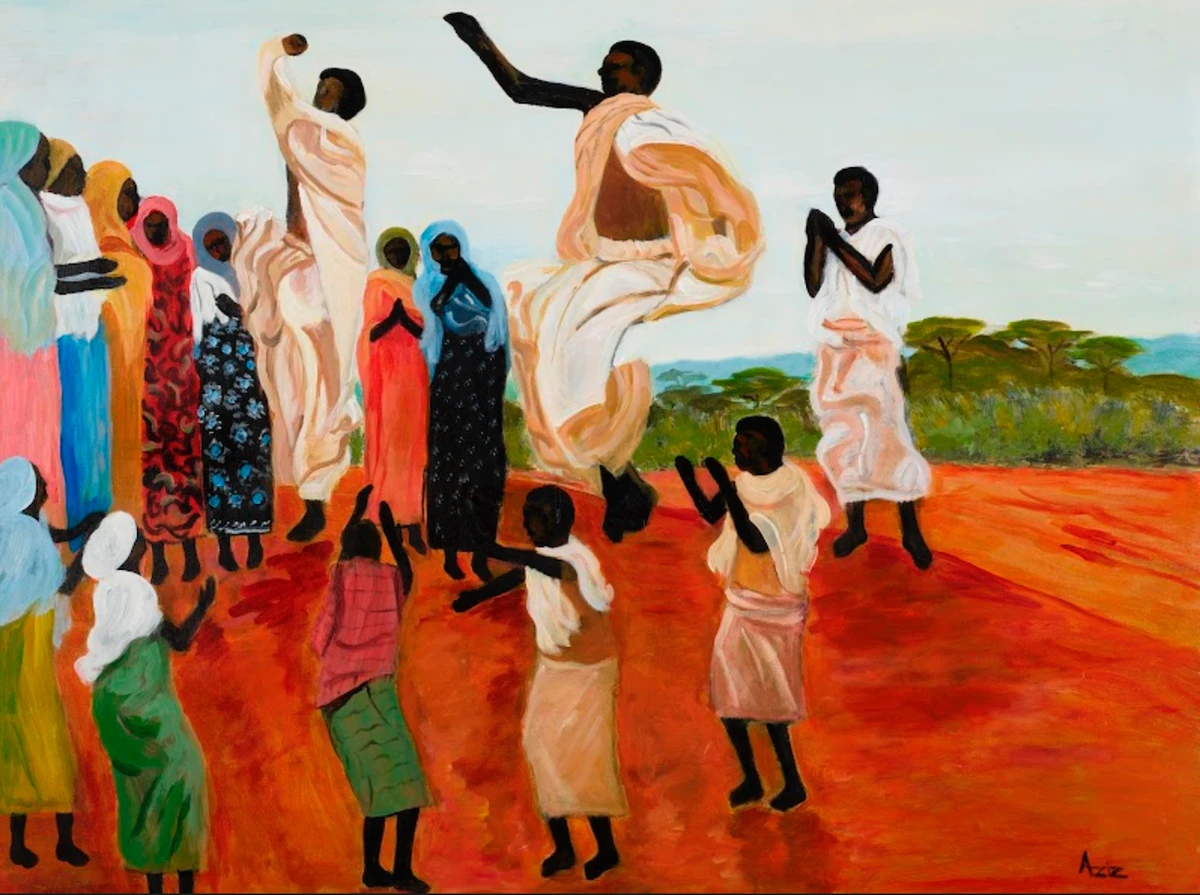 Somali artist Abdiaziz Osman paints the heart of his country