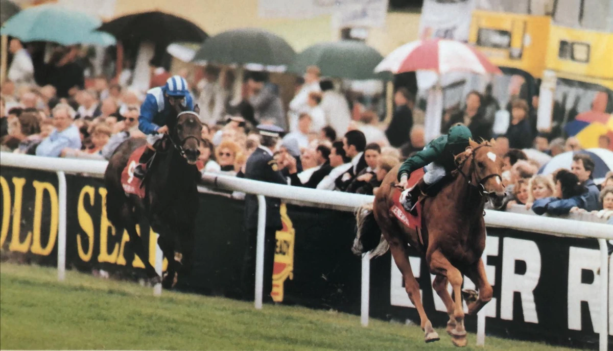 Generous winning the 1991 Derby at Epsom Downs. (‘Generous’/Marcus Armytage/1991)