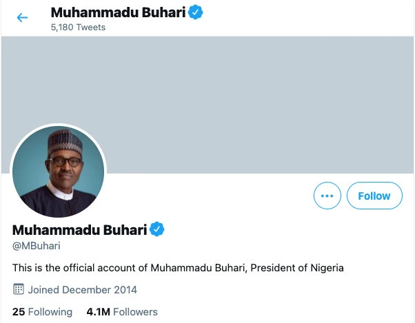 Nigeria suspends Twitter after president’s post removed