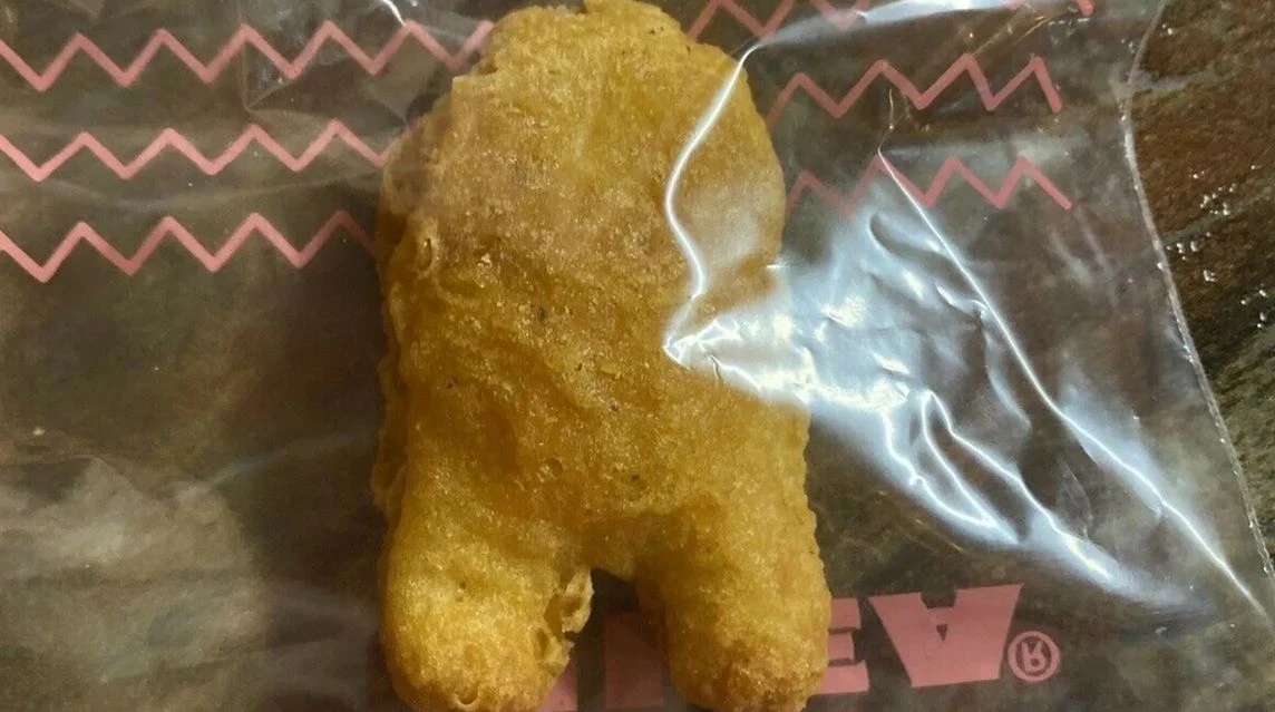 The McNugget, which originally costs $0.99, jumped to the eye-watering dollar figure after US seller Polizna placed it on the auction site. (eBay)