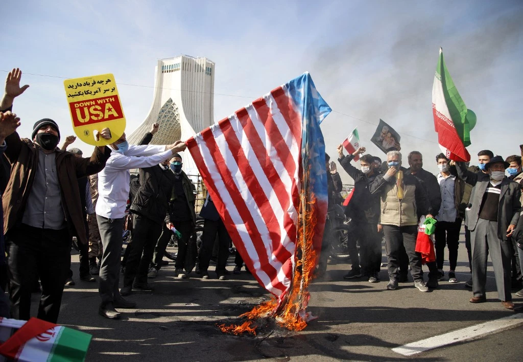 Iranian state actors are intensifying their disinformation campaign on social media to spread discord and anti-Semitic tropes inside the US. (File/AFP)