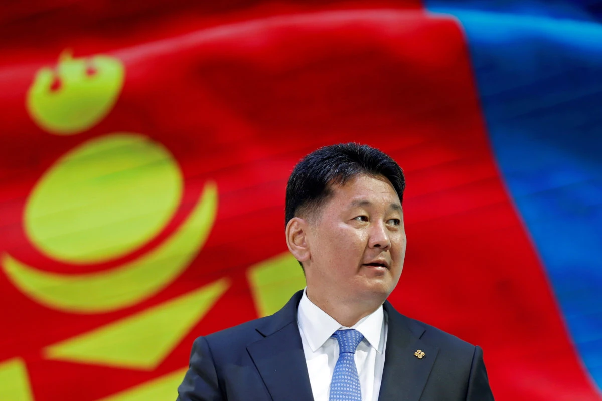 Ukhnaa Khurelsukh attends a campaign rally ahead of the presidential election, in Ulaanbaatar, Mongolia, on June 5, 2021. (RUTERS/B. Rentsendorj/File Photo)